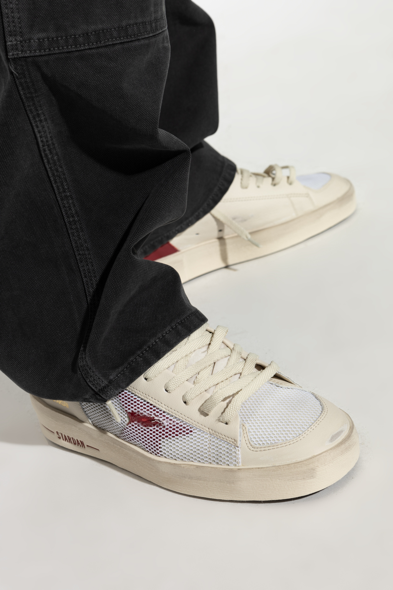 スニーカー GOLDEN GOOSE DELUXE BRAND Stardan leather low-top sneakers Męskie luksusowe trampki - Trampki Golden Goose Stardan z